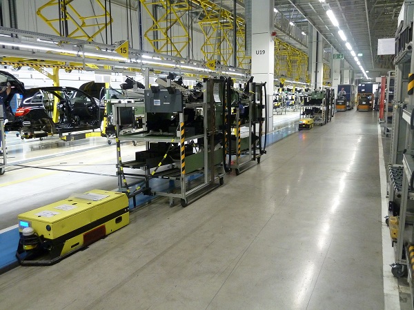 Árukosaras logisztikai rendszer a Mercedes-Benz gyárban