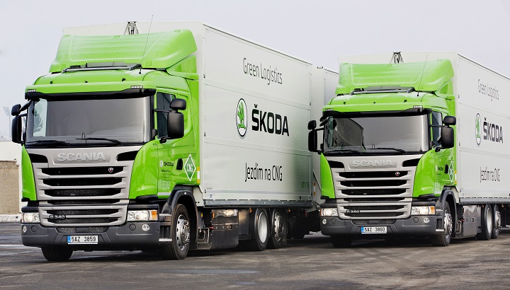 Scania járműveket használ a Škoda, hogy csökkentse a szén-dioxid-kibocsátást