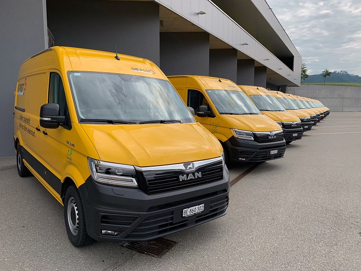 Tizenegy MAN eTGE kishaszonjárművet szerzett be a Svájci Posta
