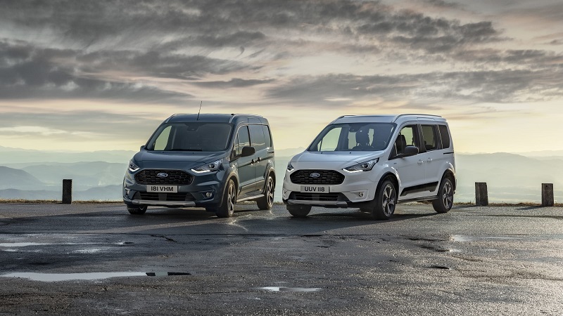 Az új Ford Tourneo és Transit Connect Active modellek képességei jó szolgálatot tesznek, ha le kell térni a járt utakról