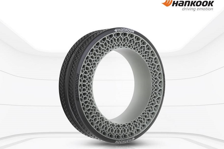 Hankook_exhibits_airless_i-Flex_concept_tyre_i-Flex_with_Plug_Drive_platform_from_Hyundai