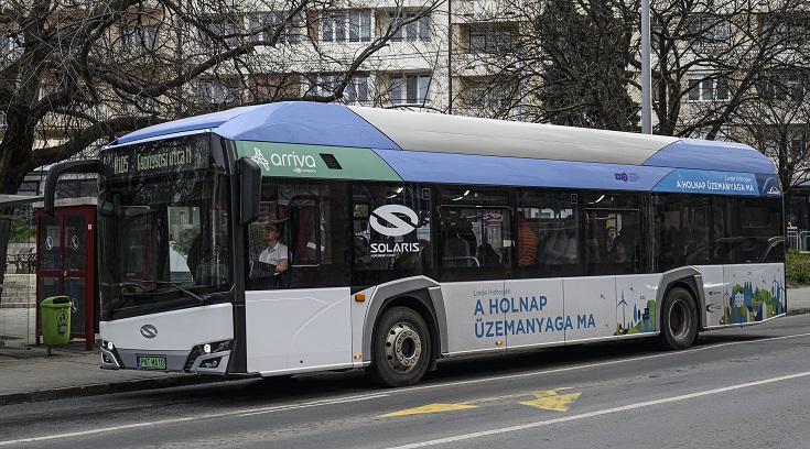 Hidrogénhajtású buszt tesztelnek Budapesten