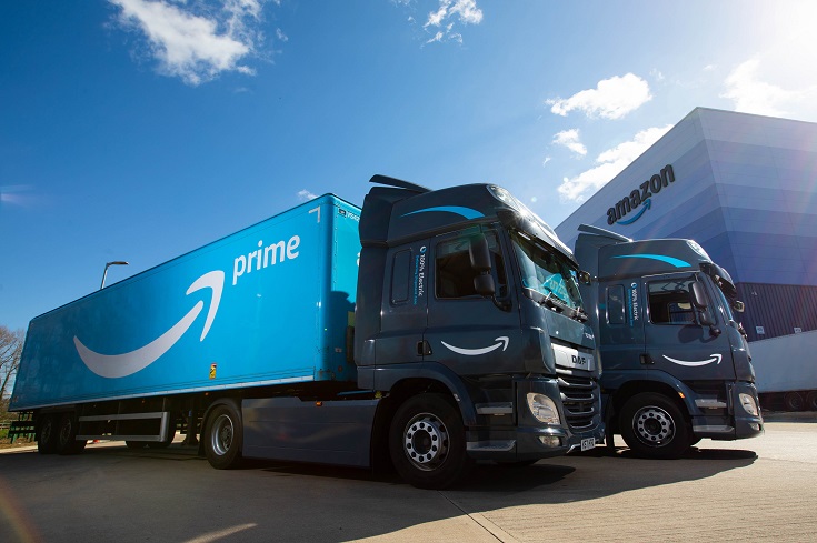 A DAF öt CF Electric tehergépkocsit szállít az Amazon UK vállalatnak